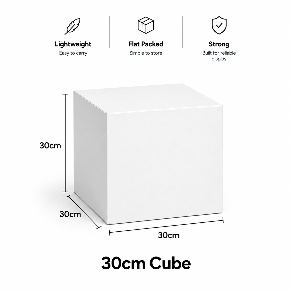 Square Cardboard Cube - 30cm