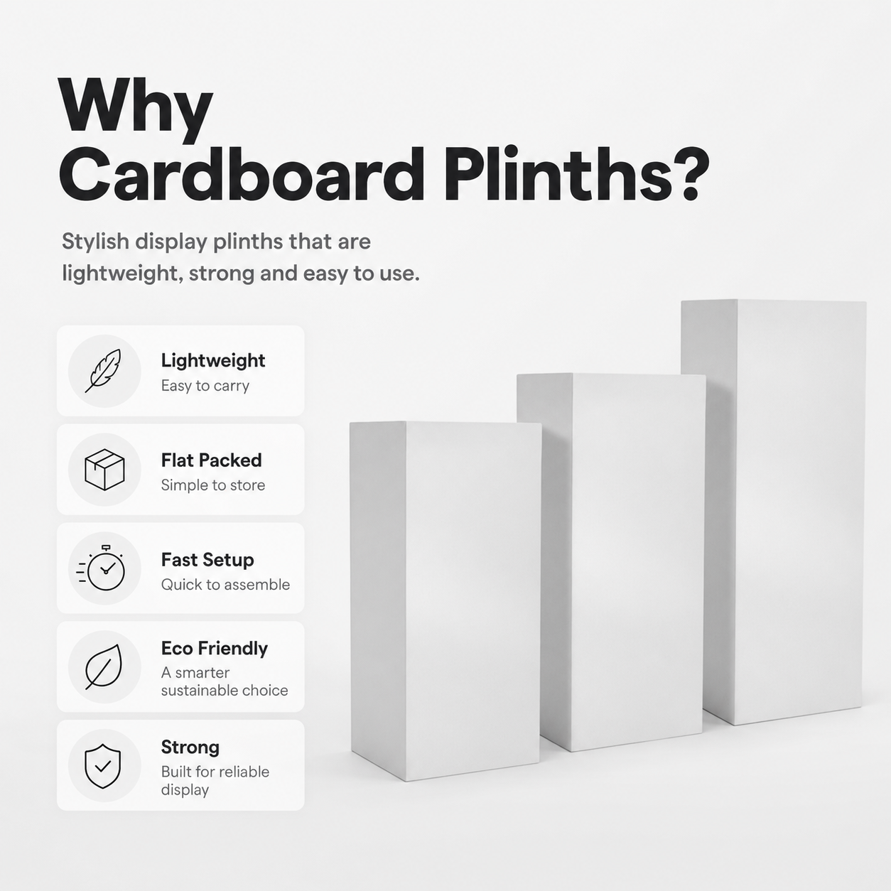 Medium Cardboard Plinth Bundle
