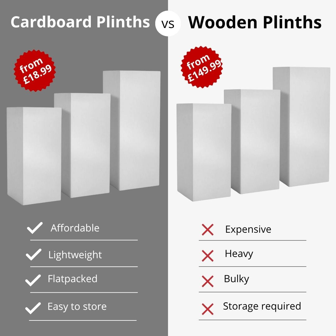 Cardboard Plinths & Pedastals