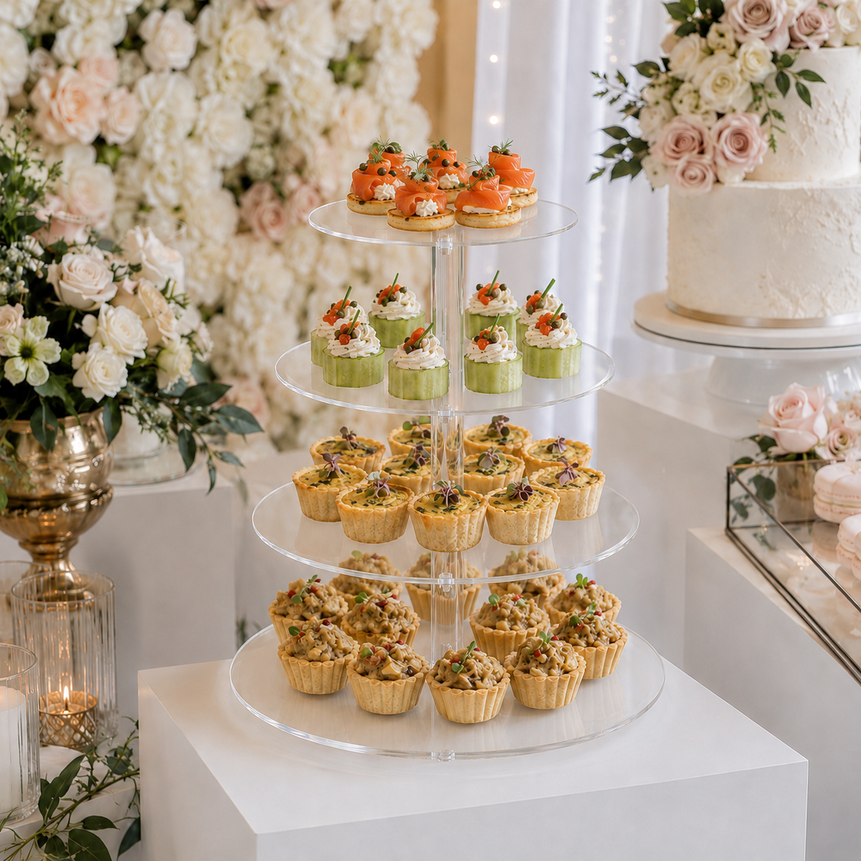 4-Tier Clear Acrylic Display Stand