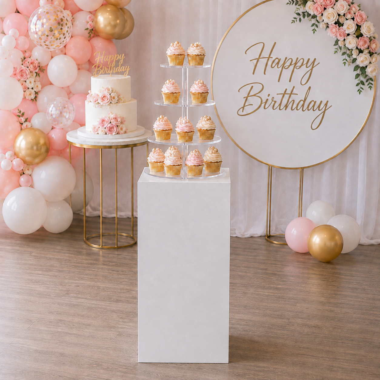 4-Tier Clear Acrylic Display Stand