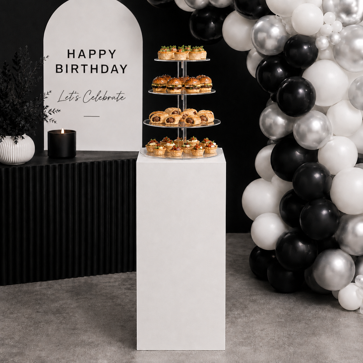 4-Tier Clear Acrylic Display Stand
