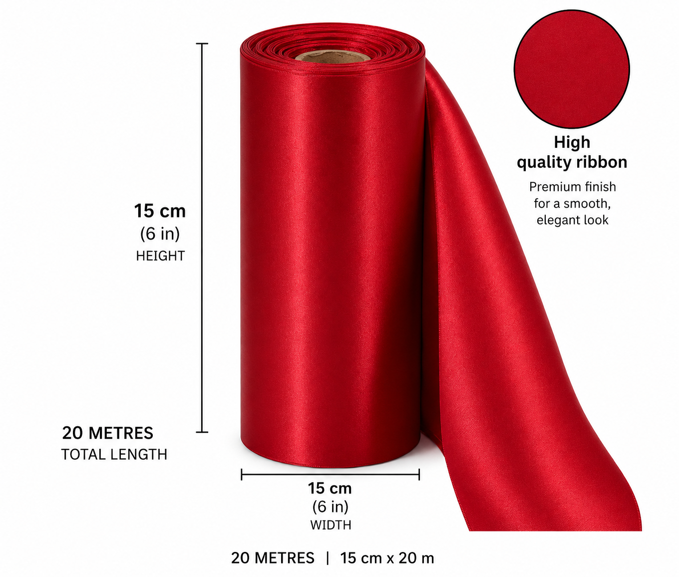 Wide Satin Plinth Ribbon