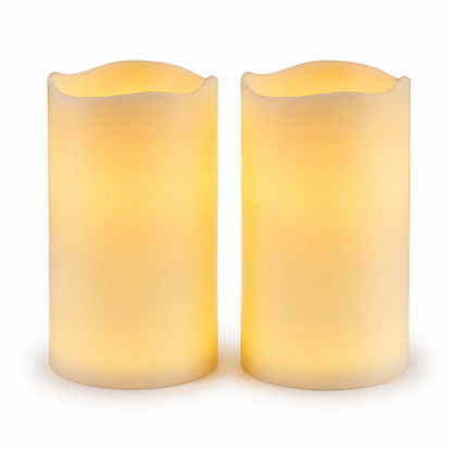 Flameless Candles with Timer - Set of 2