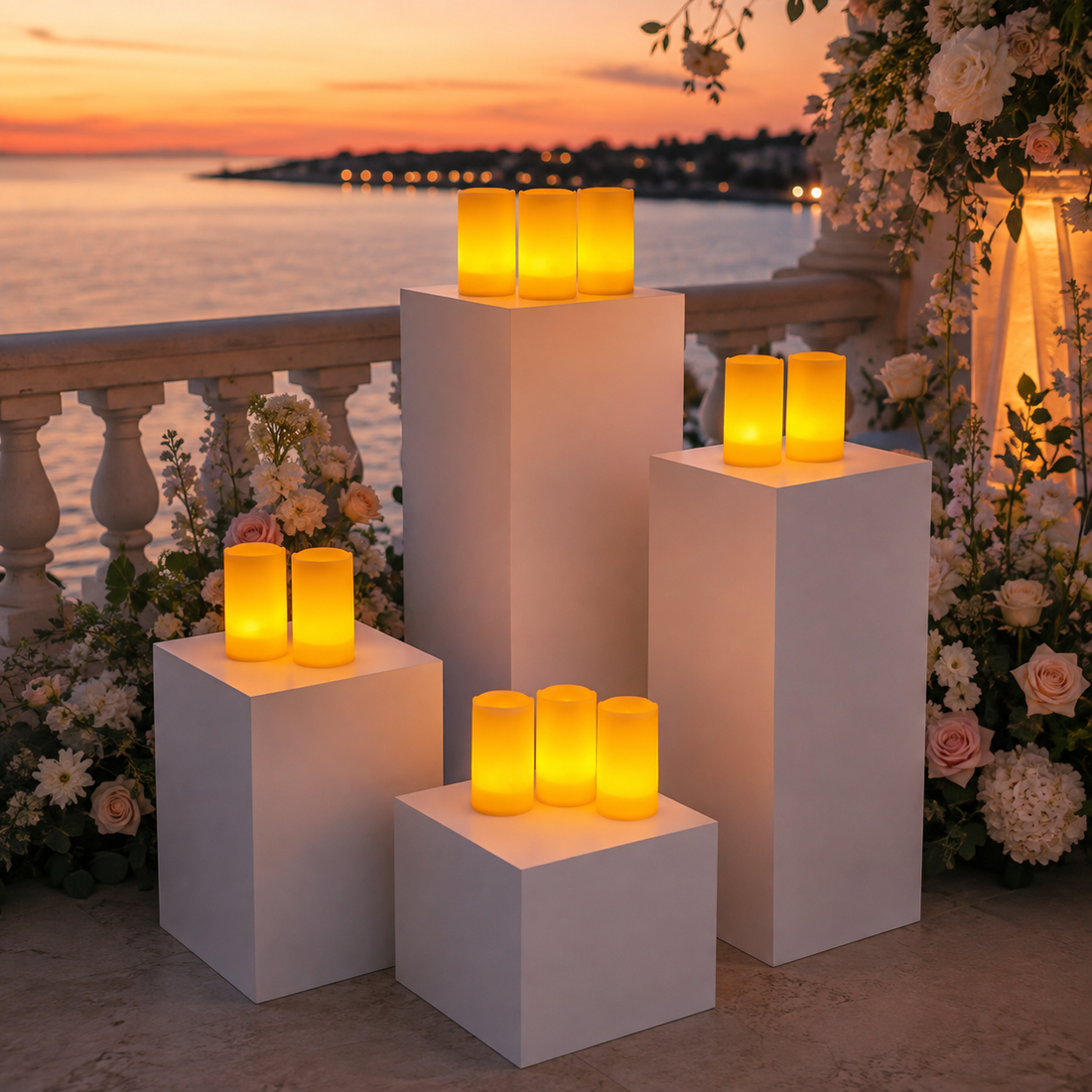 Flameless Candles with Timer - Set of 2