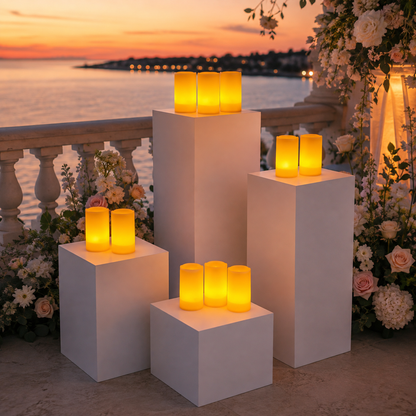 Flameless Candles with Timer - Set of 2