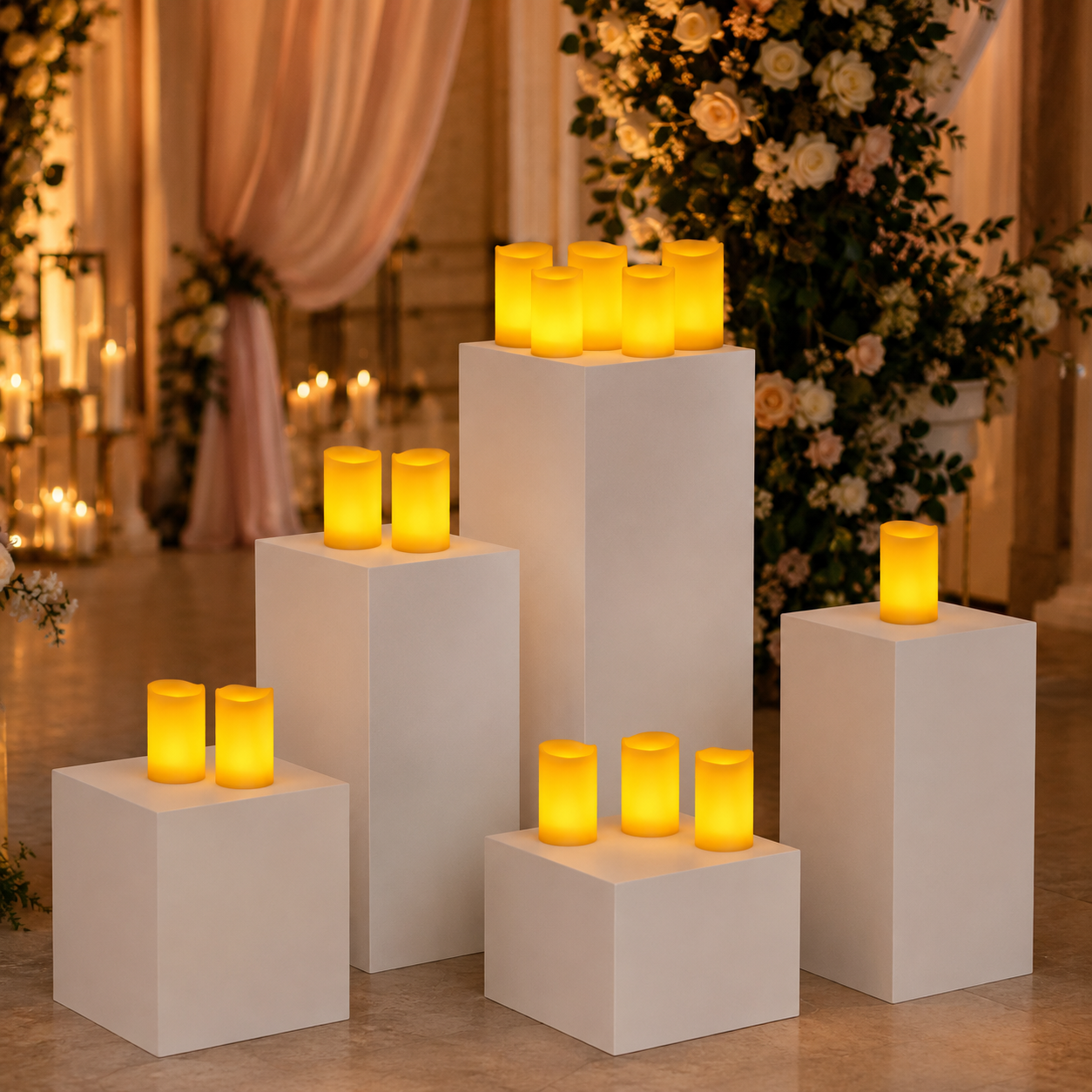 Flameless Candles with Timer - Set of 2
