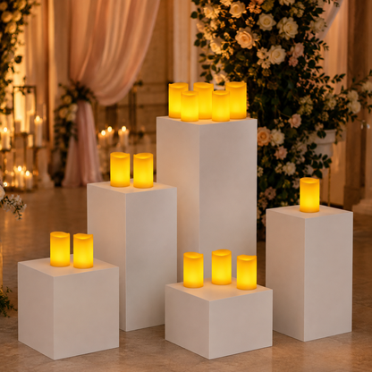 Flameless Candles with Timer - Set of 2