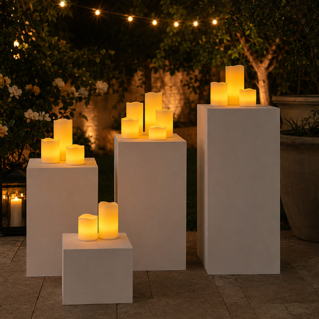Real Wax Flameless Candles with Timer - Set of 3