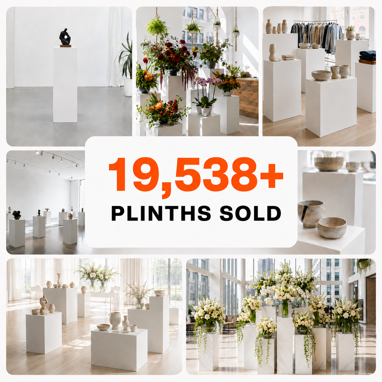 Mixed Height Cardboard Plinth Bundle
