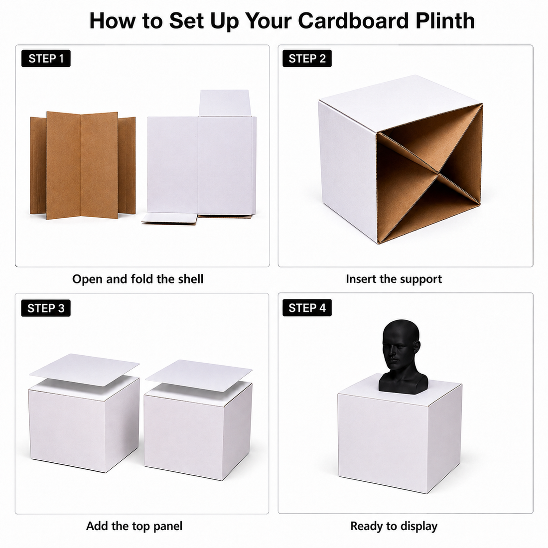 Square Cardboard Cube - 30cm